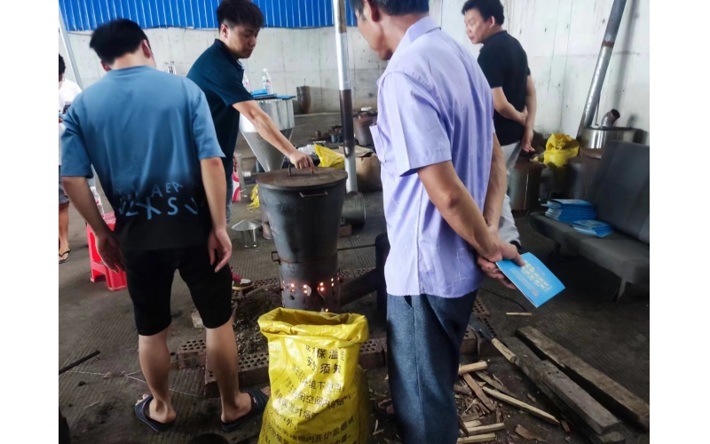 試燒新一代保溫爐+保溫炭現(xiàn)場(chǎng)